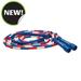 Champion Sports Deluxe XU Beaded Jump Rope - Red White & Blue - 16 ft.