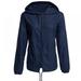 Waterproof Ski-Wear Women S Raincoat Waterproof Windbreaker Lightweight Hooded Outdoor Packable Fashionable Solid Color Jacket
