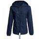 Waterproof Ski-Wear Women S Raincoat Waterproof Windbreaker Lightweight Hooded Outdoor Packable Fashionable Solid Color Jacket