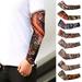 Anvazise 1 Pc Cycling Arm Sleeve Comfortable Anti-UV Tattoo Pattern Breathable Sunscreen Sun Protection High Elasticity Thin Arm Protection Riding Sleeve Cycling Supplies Blue One Size