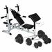 Dcenta Weight Bench with Weight Rack Barbell and Dumbbell Set 264.6 lb