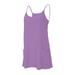 Sksloeg One/two Pieces Tennis Dress for Womens Purple Solid Workout Golf Dress with Built-In Cami & Shorts Sleeveless Athletic Tennis Dress with Pocket Purple M