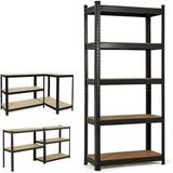 Garage Shelving Units 5 Tier Metal Shelves for Storage Storage Shelves Kitchen Shelves Adjustable Metal Shelving Unit Utility Rack Shelves Heavy Duty 875KG Capacity Pantry Shelves 28 x 12 x 59