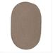 Wool Solids Wool Solids - Mocha 9 ft. x 12 ft. Rug - Oval - 35% Wool/65% Polyester