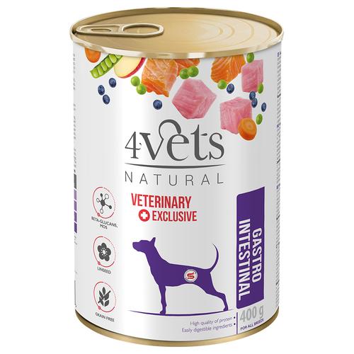 6x 400g 4Vets Natural Hund Gastro intestinal Hundefutter nass