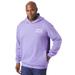 Men's Big & Tall Russell® Quilted Sleeve Hooded Sweatshirt by Russell Athletic in Washed Periwinkle (Size 3XLT)