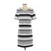 Max Studio Casual Dress - Shift Scoop Neck Short sleeves: Black Print Dresses - Women's Size Small