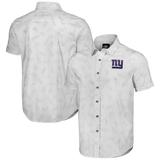 Men's NFL x Darius Rucker Collection by Fanatics White New York Giants Woven Short Sleeve Button Up Shirt