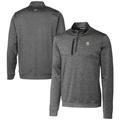 Men's Cutter & Buck Gray Notre Dame Fighting Irish Alumni Logo Stealth Heathered Quarter-Zip Pullover Top