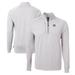 Men's Cutter & Buck Heather Gray Georgia Bulldogs Alumni Logo Adapt Eco Knit Heathered Recycled Quarter-Zip Pullover Top