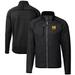 Men's Cutter & Buck Heather Charcoal Michigan Wolverines Alumni Logo Mainsail Sweater-Knit Full-Zip Jacket