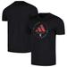 Men's adidas Black NC State Wolfpack Stripe Up AEROREADY Pregame T-Shirt