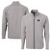 Men's Cutter & Buck Gray Michigan Wolverines Alumni Logo Adapt Eco Knit Hybrid Recycled Full-Zip Jacket