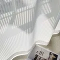 Jalousien Stil Transparent Weiß Tüll Vorhänge Für Wohnzimmer Gestreiften Vertikale Schleier Mode