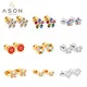 Ason steel chirurgische cz Blume anti allergische Piercing Ohr stecker Gold Farbe Edelstahl für