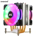 Cpu Fan Kühlkörper System 4 Heatpipe Kühler 4pin LED RGB Ohne PWM 12v Lüfter Für Intel X79 X99 x299