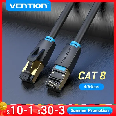 Vention cat8 ethernet kabel sttp 40gbps 2000mhz cat 8 rj45 netzwerk lan patch kabel für router modem