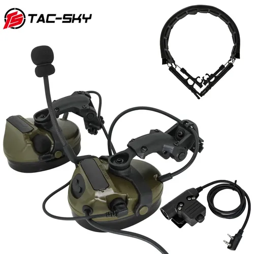 TAC-SKY Neue ARC Helm Schiene Adapter COMTAC III Tactical Headset mit PTT Adapter u94 ptt & Tactical