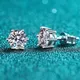 KNOBSPIN Moissanite Ohrringe Schraube Stud Sterling Silber D VVS1 Labor Diamant mit GRA Klassische 6