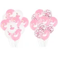 10/15 stücke Schwan Druck Latex Ballon Rosa Weiß Gold Geburtstag Baby Shower Party Dekoration Kinder