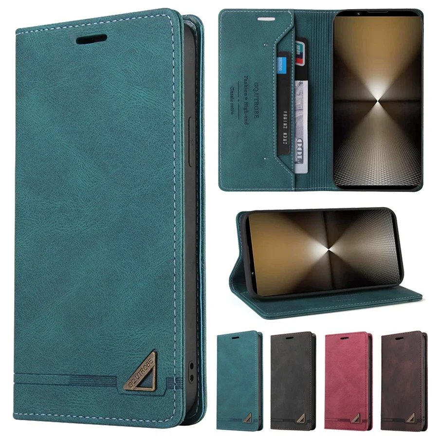 Brieftaschenschlitz RFID-blockierende Flip-Ledertasche für Sony Xperia 1/10 VII 1/10 VI 1/5/10 V 1/5/10 IV 1/5/10 III 1/10 II XZ3 ACE III Image
