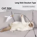 Simulation Vogel interaktive Katze Spielzeug Lustige Feder Vogel mit Glocke Katze Stick Spielzeug