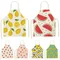 Sommer Obst Muster Küche Schürze Für Frauen Baumwolle Leinen Erwachsene Bib Haushalt Reinigung