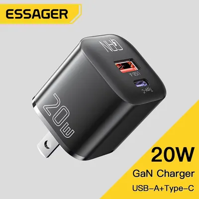 Essager 20W GaN PD USB C Ladegerät für iPhone 14 13 12 11 Pro Max mini SE Telefon QC3.0 PD 3.0 USB Typ C Schnellladung für iPad Air Image