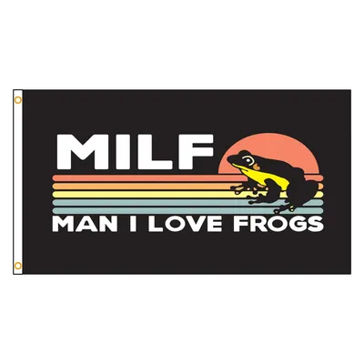 Nlbflag 90X150cm 3x5ft Mann ICH Liebe Frösche MILF Flagge Image