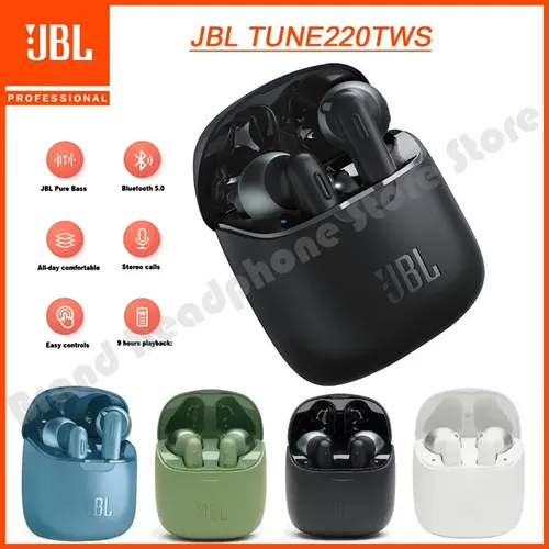 Original jbl tune 220 tws echte drahtlose Bluetooth-Kopfhörer t220tws Stereo-Ohrhörer Bass Sound