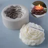 Große Pfingstrose Silikon Kerze Form Aromatherapie Gips Seife Harz Blume Form Geburtstag Urlaub