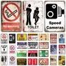 Vintage Metall Zeichen Warnung Zinn Unterzeichnen Kein Rauchen Shop Platte Home Bar Wand Dekor Wc