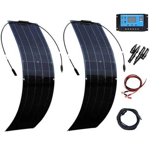 100W Flexible Solar Panel System Kit Photovoltaik Modul 2 stücke 50 Watt 12 Volt Solar Panels Mit