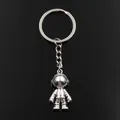 Mode Keychain 33x17x12mm 3D Astronaut Cosmonaut Silber Farbe Anhänger DIY Männer Schmuck Auto