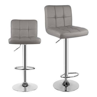 Bigzzia - Barhocker 2er set Barstuhl höhenverstellbar - Küchenstühle mit lehne und Fußstütze - pu Image