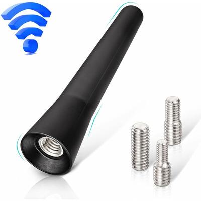 Ahlsen UKW-DAB-Autoantenne, Autoradio-Antenne, 6,5 cm kurze Mini-Autoantenne mit leistungsstarker Image