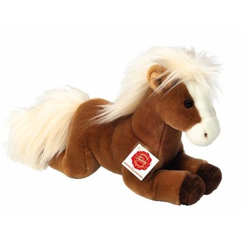 Teddy Hermann 90259 - Pferd liegend hellbraun, Stofftier, Plüschtier, 30 cm - Teddy Hermann