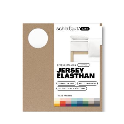 schlafgut »Easy« Jersey-Elasthan Spannbettlaken für Topper L / 101 Full-White