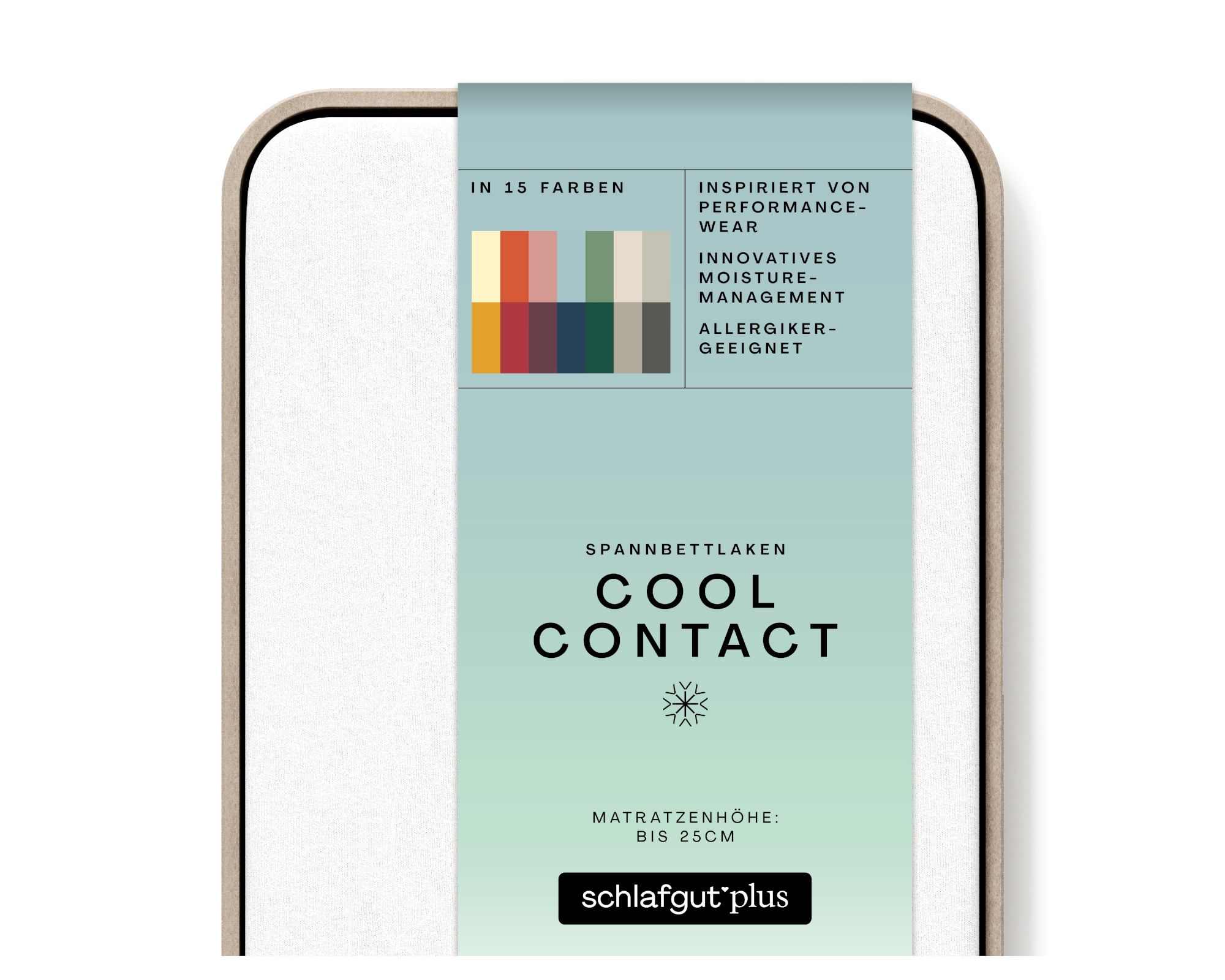 schlafgut »Plus« Cool Contact Spannbettlaken M / 269 Red Mid Image
