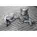 Phillips Collection Resin Cat Figurine, Silver Leaf Resin in Gray | 17 H x 38 W x 23 D in | Wayfair PH113917