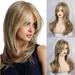 Long Layered Wig with Bangs Wigs for Women Layered Wig Shoulder Length Synthetic Wig for Daily Use Party A6