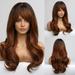 Long Wave Wigs for Women Ombre Wigs Natural Wave Middle Part Hair Heat Resistant Fibre Synthetic Wigs Women s Wig Daily Natural looking A6