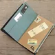 Canvas Cloth Zipper Pouch Pocket Leather Bound Notebook Planner Accessory Regular Passport Storage