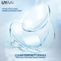 UYAAI Transparent contact lens clear contact lensewith graded(-0.50~-10.00) 1 Pair=2PCS