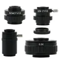 SZM CTV 1/2 1/3 1X Adapter 0.3X 0.5X C mount Lens + C CS Simul Focal Ring Trinocular Stereo