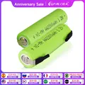 1.2V AA Rechargeable Battery 2200mah NiMh Cell Green Shell with Welding Tabs for Philips Electric