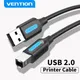 Vention USB Printer Cable USB Type B Male to A Male USB 2.0 Cable for Canon Epson HP ZJiang Label