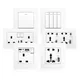 White UK 13A Wall Socket with USB C 18W Quick Charge Plug Socket Wall power outlet with USB port