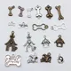 20pcs Charms Bone Dog House Charms Pendants Making DIY Handmade Tibetan Bronze Silver Color Jewelry