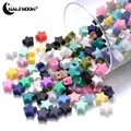 10Pcs 14mm Silicone Beads Food Grade Pearl Silicone Five-pointed Star Teething Pacifier Dummy Baby
